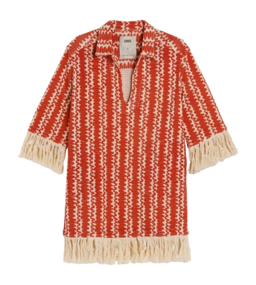 Strandkleid OAS Damen Rot Scribble Aya Netz