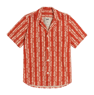 Chemise OAS Homme Red Scribble Cuba Net