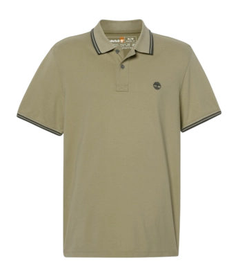Polo Timberland Men Millers River Tipped Pique Cassel Earth