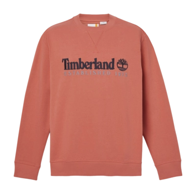 Pull Timberland Homme Established 1973 Embroidered Logo Crew Neck Sweats Burnt Sienna