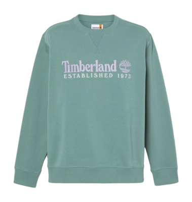 Pull Timberland Homme Established 1973 Embroidered Logo Crew Neck Sweats Sea Pine