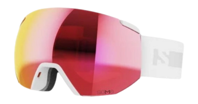 Masque de Ski Salomon Unisex Radium Sigma White Poppy Red