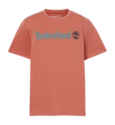 T-Shirt Timberland Men Kennebec River Linear Logo Burnt Sienna