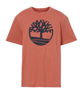 T-Shirt Timberland Men Kennebec River Tree Logo Burnt Sienna