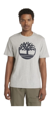 T-shirt Timberland Homme Kennebec River Tree Logo Medium Grey Heather