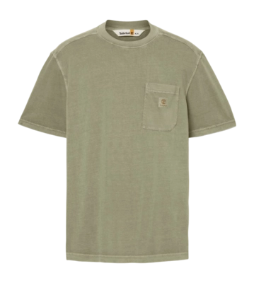 T-Shirt Timberland Merrymack River Garment Dye Chest Pocket Tee Herren Cassel Earth