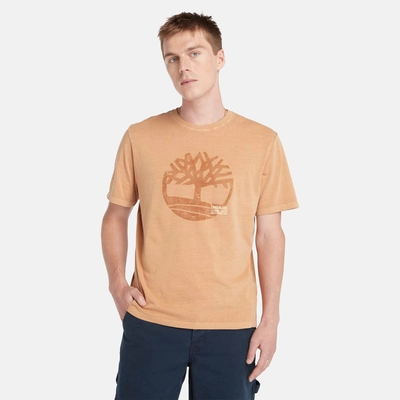 2---Garment-Dye-Logo-Graphic-TShirt-for-Men-in-Dark-Yellow (1)