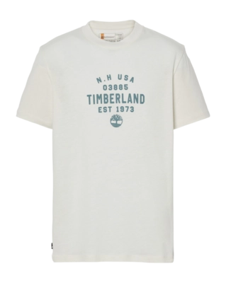 T-Shirt Timberland Men Refibra Front Graphic Vintage White