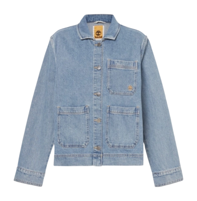 Jas Timberland Women Kempshire Denim Chore Jacket Mid Blue