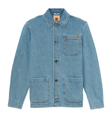 Jas Timberland Men Kempshire Refibra Denim Chore Jacket Original Indigo
