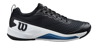 Tennis Shoe Wilson Men Rush Pro 4.5 Black White Ensign Blue