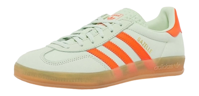 adidas Women Gazelle Indoor Linen Green / Solar Orange / Gum 3