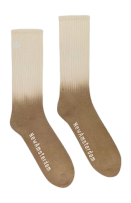Chaussettes New Amsterdam Surf Association Gradient Logo Egret / Ermine Dip Dye