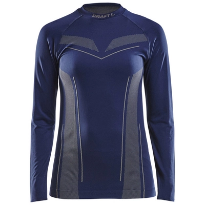 Langarmshirt Craft Pro Control Seamless Jersey Damen Navy