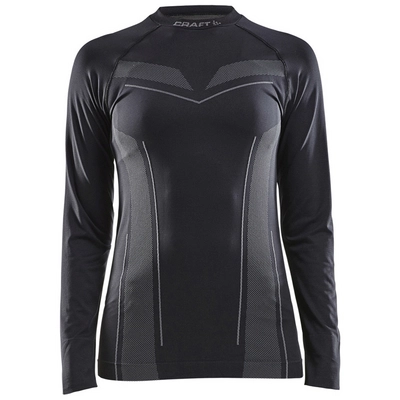 Langarmshirt Craft Pro Control Seamless Jersey Damen Black