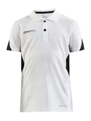 Tennisshirt Craft Pro Control Impact Polo J Kinder White Black