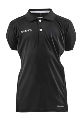 Tennisshirt Craft Pro Control Impact Polo J Kinder Black White