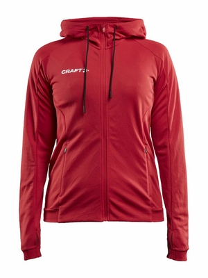 Trainingsjack Craft Women Evolve Hood Jacket Bright Red