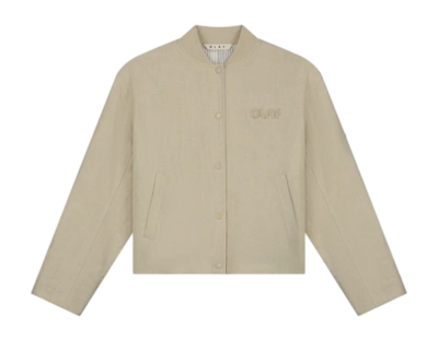 Jacket Olaf Hussein Women Linen Bomber Oatmeal