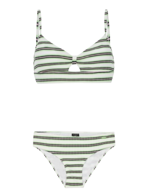 Bikini Protest Prtmarley Bralette Damen Green White Stripes