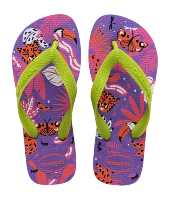 Flip Flops Havaianas Slim Kinder Lemon Green / Dark Purple