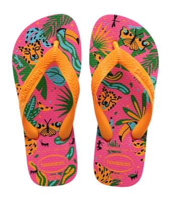 Slipper Havaianas Kids Top Fashion Pink Flux/Pop Yellow