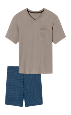 Pyjama Schiesser Men 181153 Brown Grey