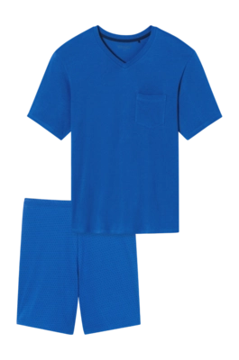 Pyjama Schiesser 181153 Herren Indigo Blue