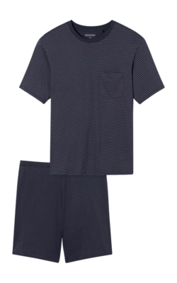 Pyjama Schiesser 181155 Herren Charcoal