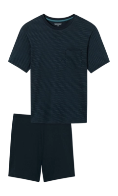 Pyjama Schiesser 181155 Herren Nightblue