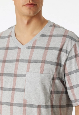4---schlafanzug-kurz-organic-cotton-v-ausschnitt-brusttasche-grau-meliert-kariert-comfort-nightwear-181161-202-detail3