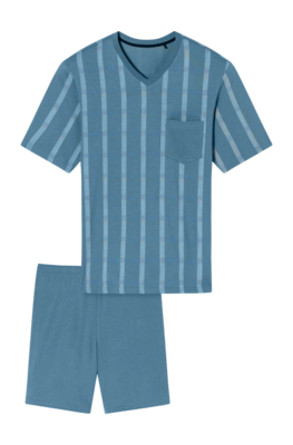 Pyjama Schiesser Homme 181161 Bleu-Grey