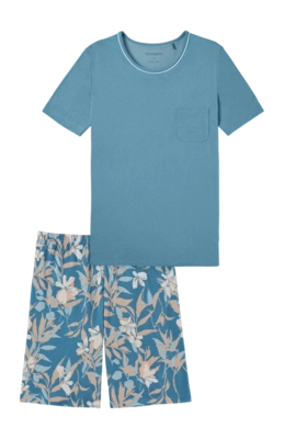 Pyjama Schiesser 181235 Damen Bluegrey