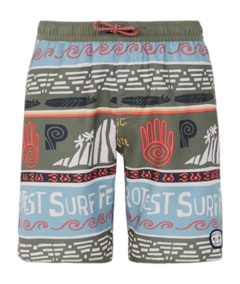 Short de Plage Protest Garçon Prtcinema Artichoke Green