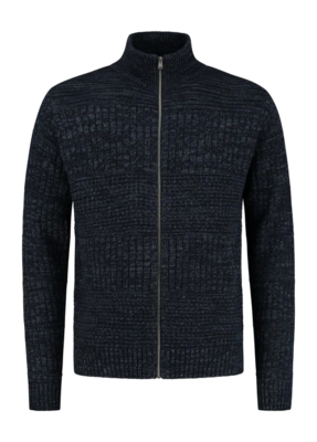 Pullover Blue Loop Harlingen Full Zip Sweater Herren Navy Melange