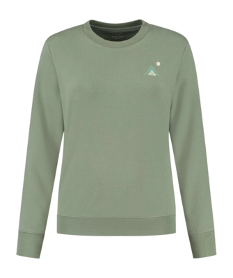 Trui Blue Loop Women Blue Fleece Tent Sweater Sea Spray Green