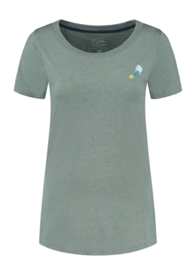 T-Shirt Blue Loop Women Denimcel Ocean Plastic Agave Green