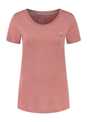 T-Shirt Blue Loop Women Denimcel Sunset Salmon