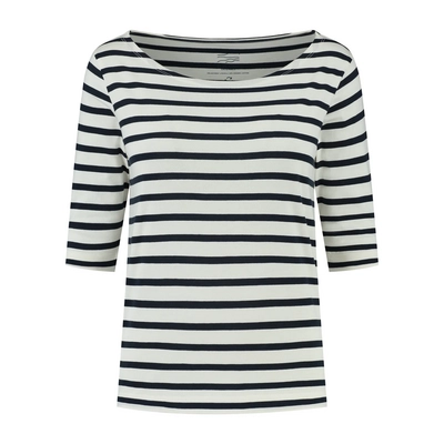 Longsleeve Blue Loop Women Refibra Stripe 3/4 Longsleeve White/Navy