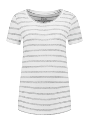 T-Shirt Blue Loop Women Refibra Stripe White/Light Blue