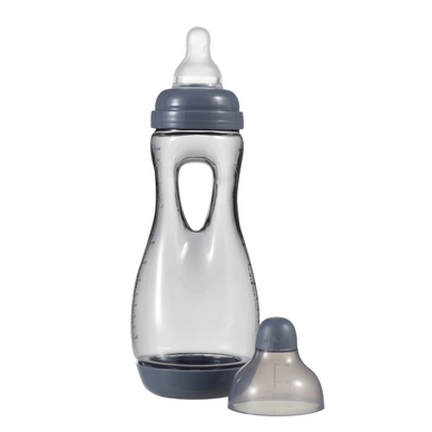 Babyfles Difrax Natural Handgreep 240 ml Grijs