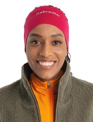 Headband Icebreaker Unisex Merino 200 Oasis Electron Pink