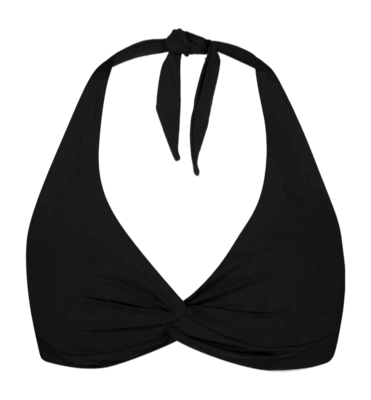 Bikini Top Barts Women Solid Cross Halter Black