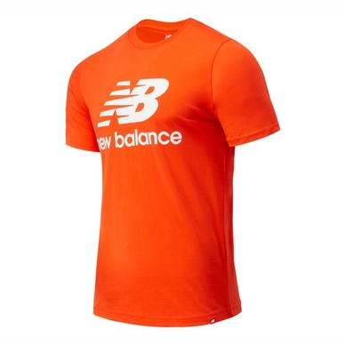 T-Shirt New Balance Men Essentials Stacked Logo Tee Blaze
