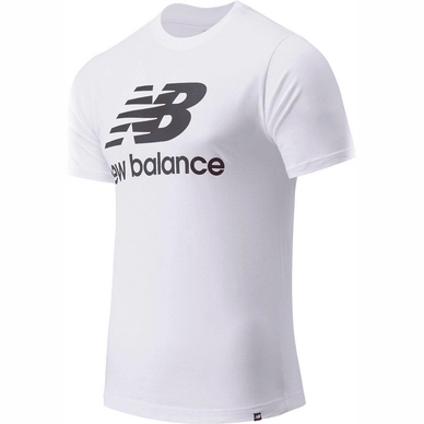 T-Shirt New Balance Essentials Stacked Logo Tee White Herren
