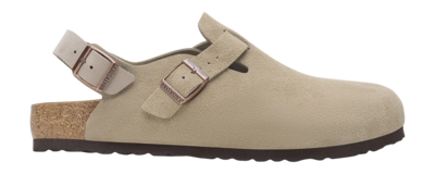 Klomp Birkenstock Women Tokio II Suede Leather Taupe Narrow