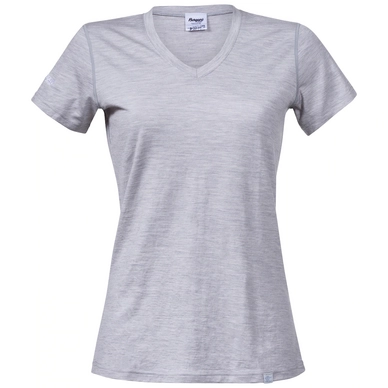 T-Shirt Bergans Women Bloom Wool Tee Grey Melange