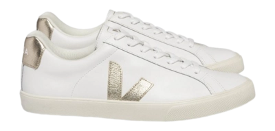 Veja Women Esplar Logo  Leather Extra-White Platine