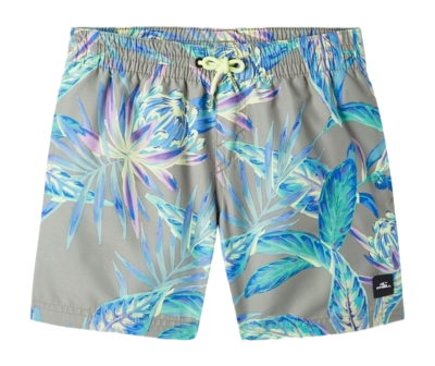 Badehose O'Neill Cali Print 13 Inch Kinder Green Tropical Flowers
