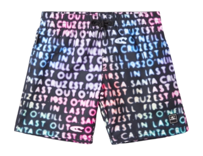 Swimming Trunks O'Neill Boys Cali Gradient 14 inch Black Neon Lights